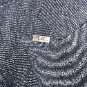 RARE HTF Vintage Diesel Denim HiLo fitted Blazer and uniquely lined. SHARP